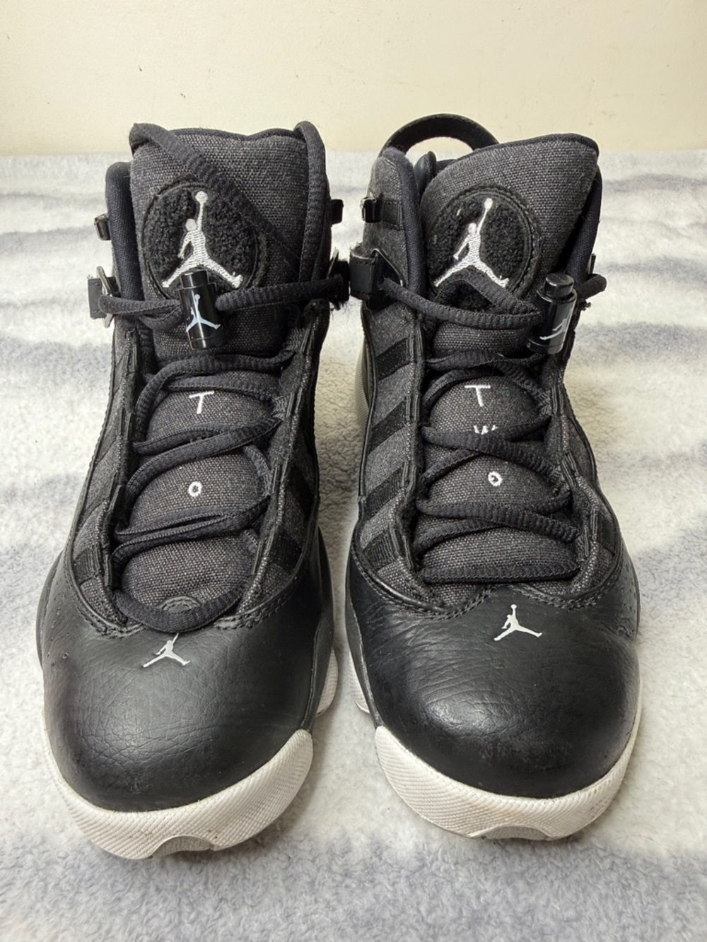 Nike Kids Black and White Jordan High-Top Sneakers